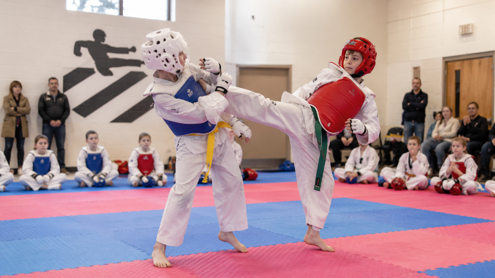 Coniston Taekwondo class and students